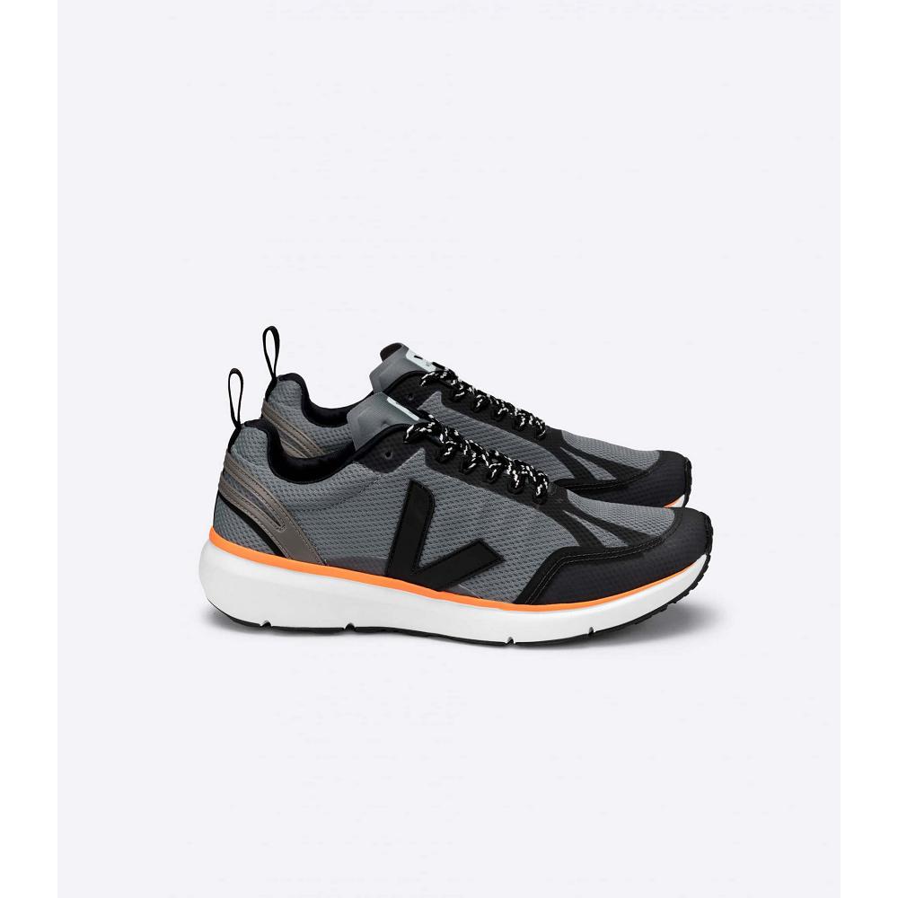 Veja CONDOR 2 ALVEOMESH Women\'s Shoes Black/Orange | CA 490JPQ